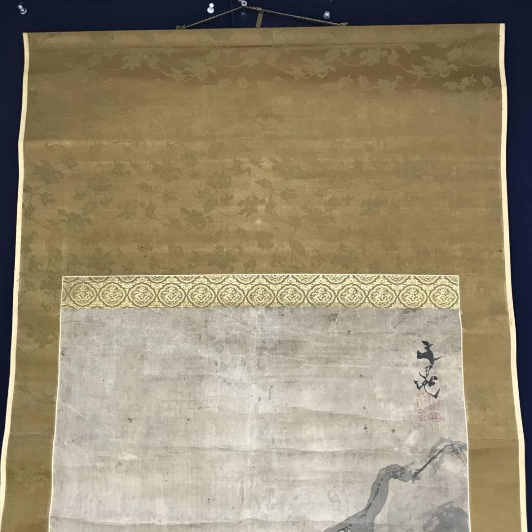 谷文晁/山水人物図/山水図/楼閣山水図/古画/掛軸/名家伝来/AE-132