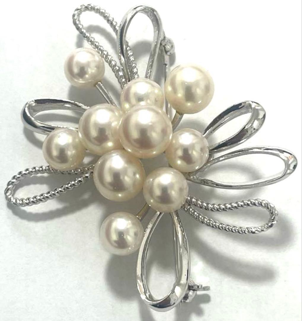 ♣️MIKIMOTO ミキモトパールブローチ パール10粒