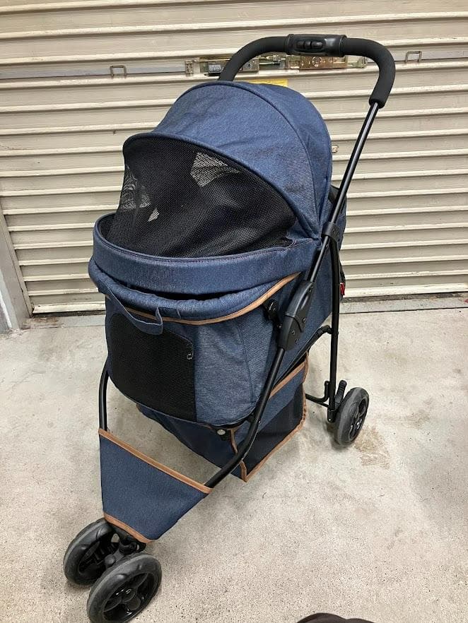 【美品】GEXジェックス　わんわんカート三輪　デニム柄