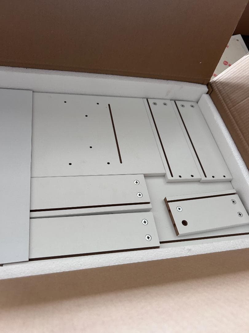 ホワイトドレッサー・鏡台 LED照明付き 訳あり品　写真をご確認 J102-①