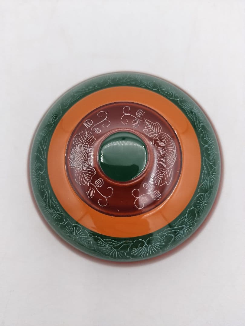 b821 【新品・未使用】香合 玄々斎好 独楽 道場宗廣 木箱 茶道具