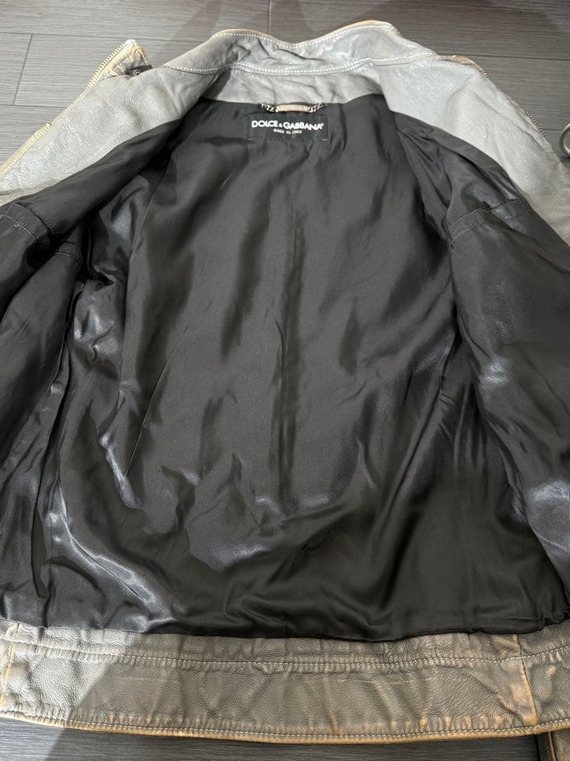 ドルチェ&ガッバーナ プリント総柄 レザージャケット レザージャケット