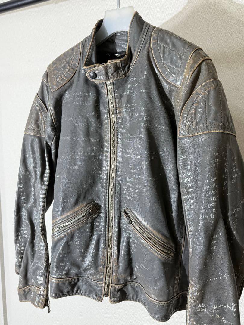 ドルチェ&ガッバーナ プリント総柄 レザージャケット レザージャケット