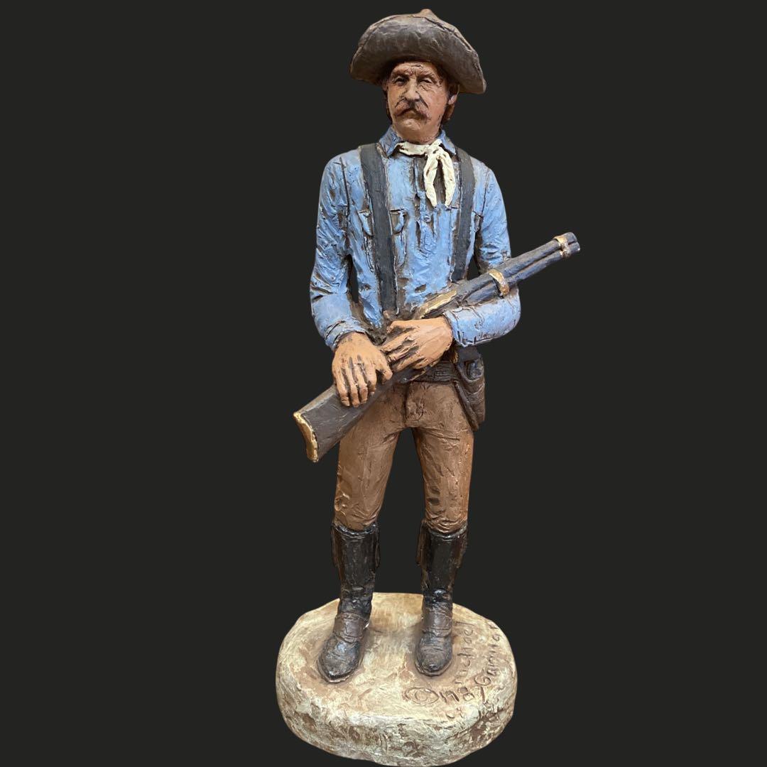 彫刻　マイケルガーマン作　アメリカンインテリア 保安官　ライフル