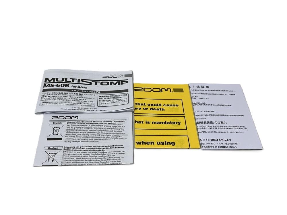 ◆ZOOM MULTISTOMP MS-60B ベースエフェクター 09105