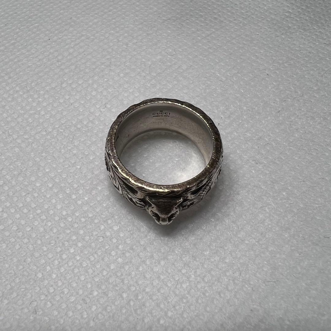 GUCCI シルバー ライオンリング