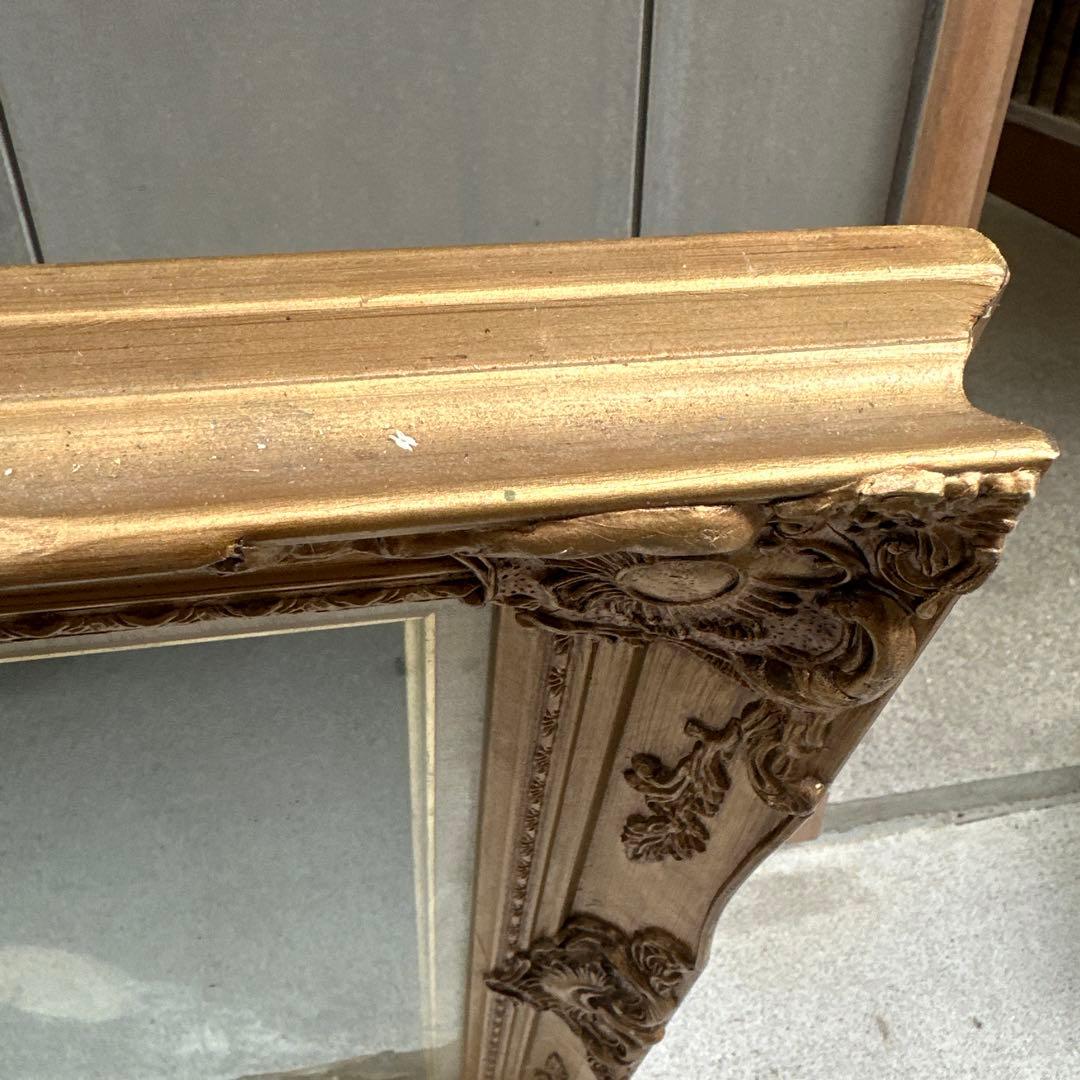 額縁　特大　ヴィンテージ　鏡　アンティーク　F10？　フレーム　額縁　インテリア