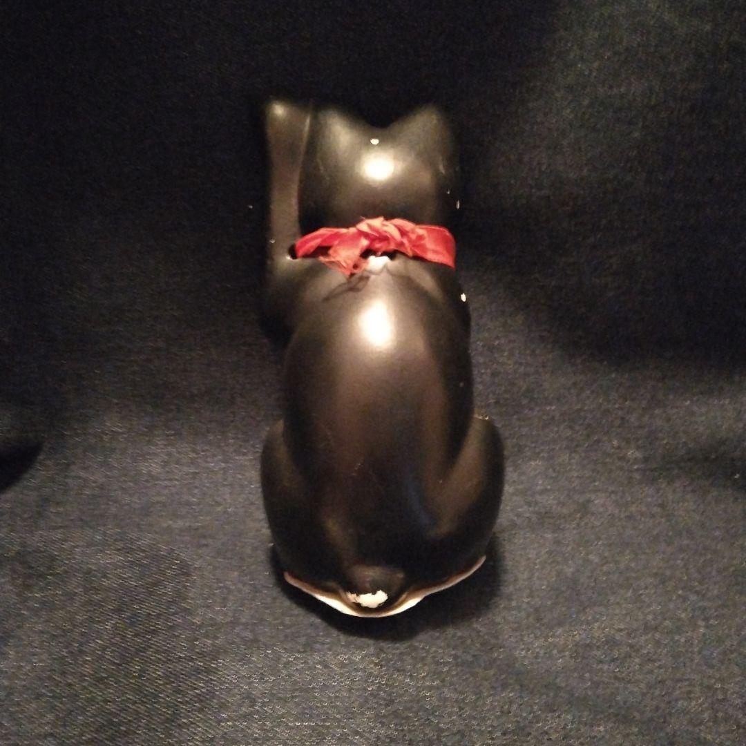 昭和レトロ　黒い招きネコ　貯金箱　当時　開運　ビンテージ