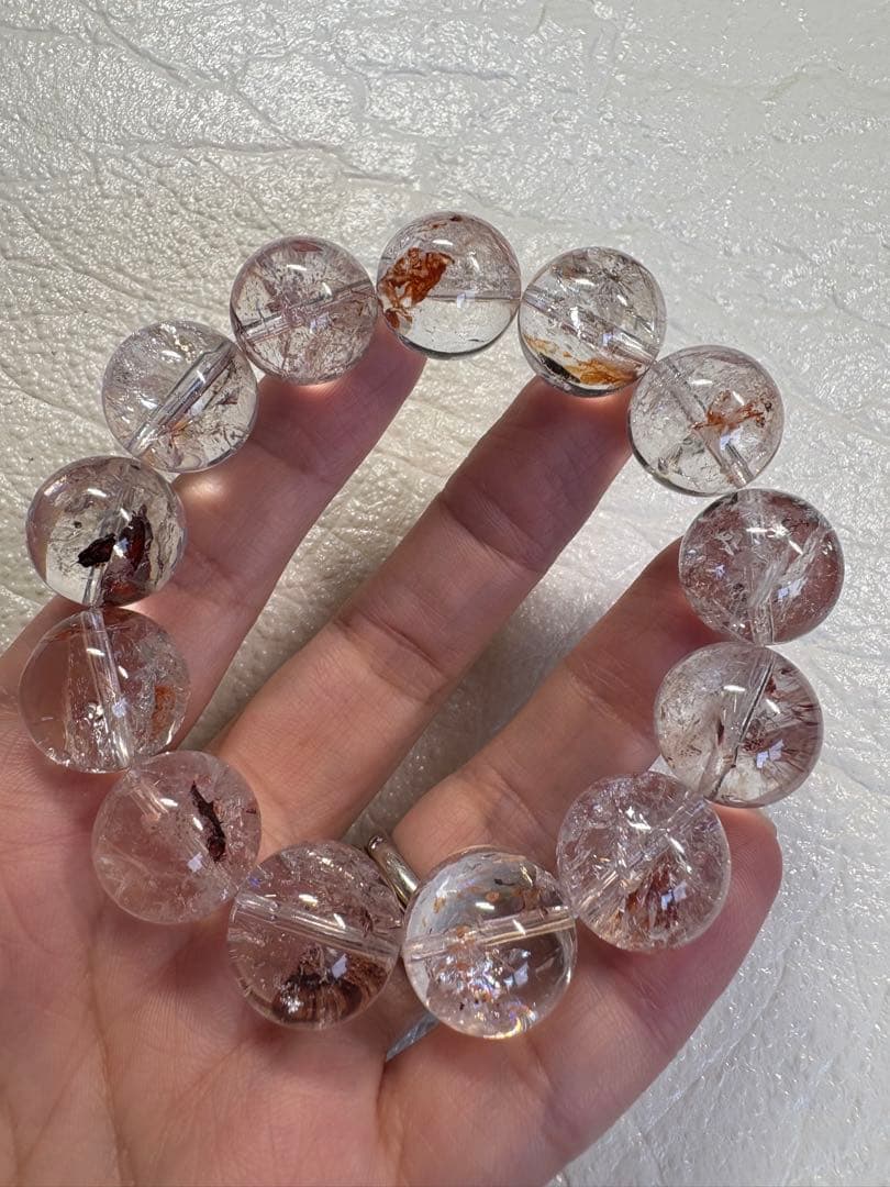 Y sh様 ♡美人大玉♡輝き15ミリUP ライモナイトインクォーツ　ブレスレット