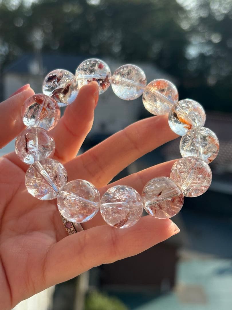 Y sh様 ♡美人大玉♡輝き15ミリUP ライモナイトインクォーツ　ブレスレット