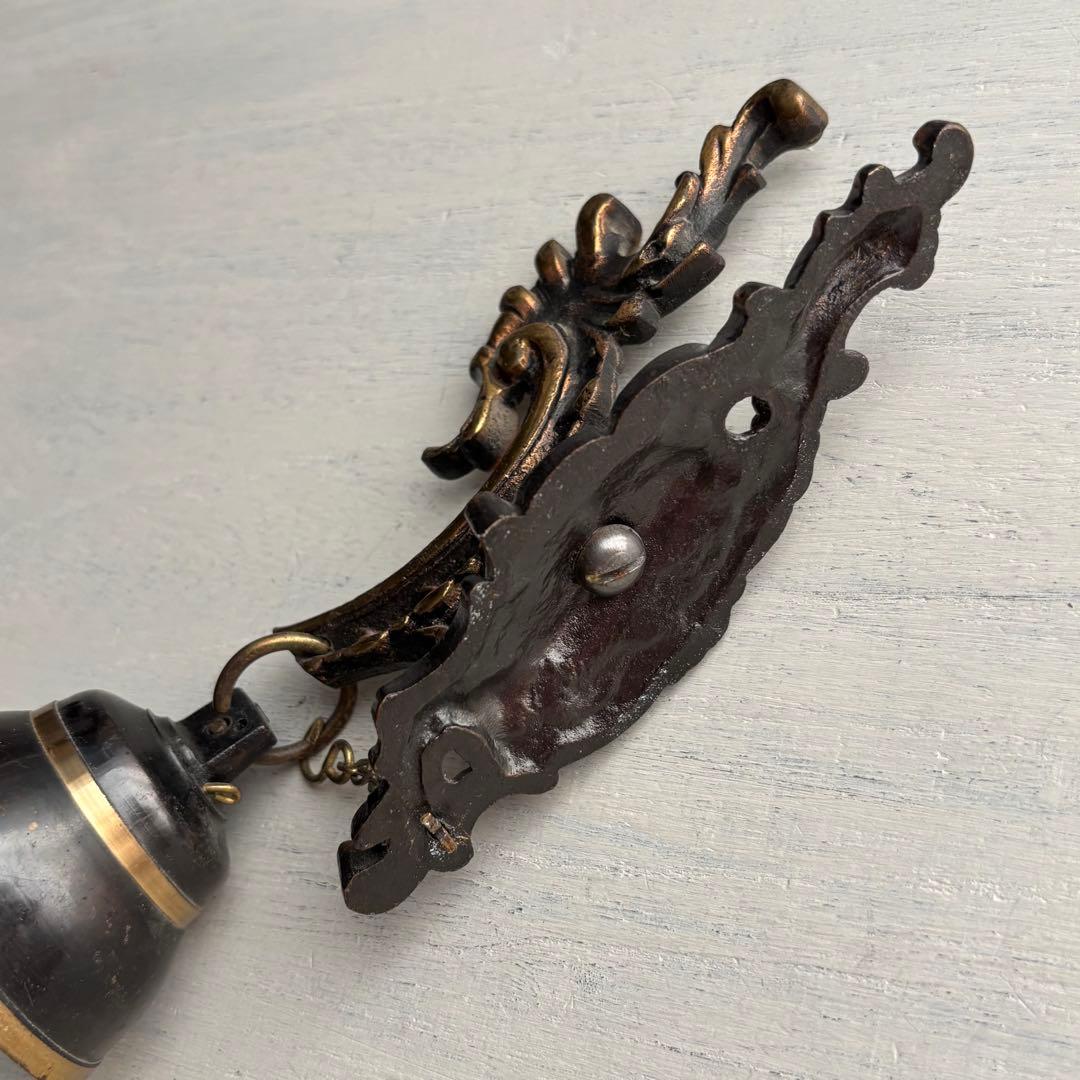 【イギリス】ca.1900 アンティーク ドア ベル ロカイユ ロココ調 真鍮