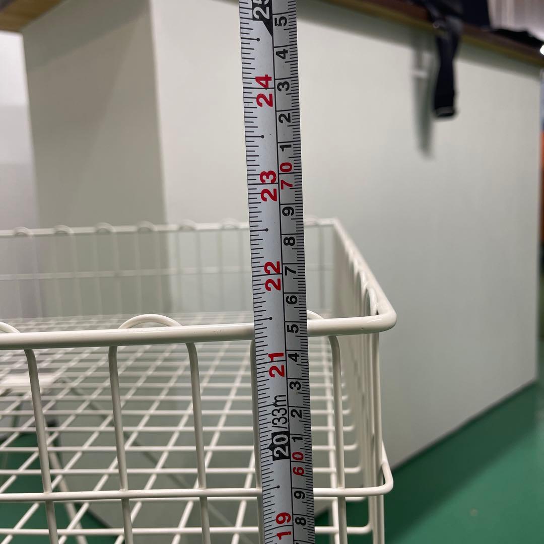 超美品！　バスケットワゴン　ホワイト　60cm 店舗用　4台セット