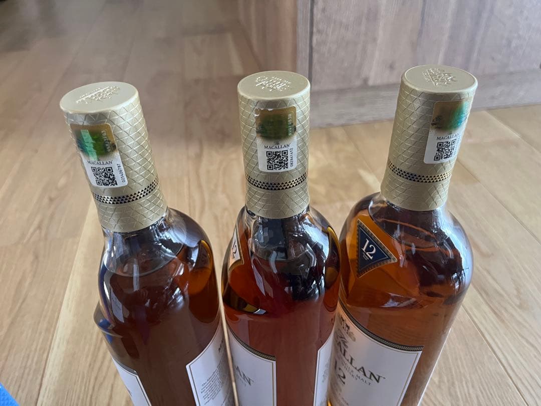 【きゃん】マッカラン 12年 シングルモルトウイスキー 3本+知多のセット