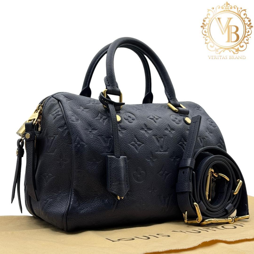 【未使用に近い】ルイヴィトン アンプラント スピーディ 25 ハンドバッグ 紺色