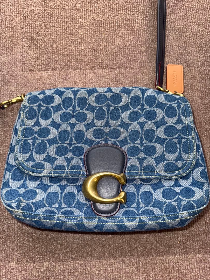 Coach デニムブルー ショルダーバッグ