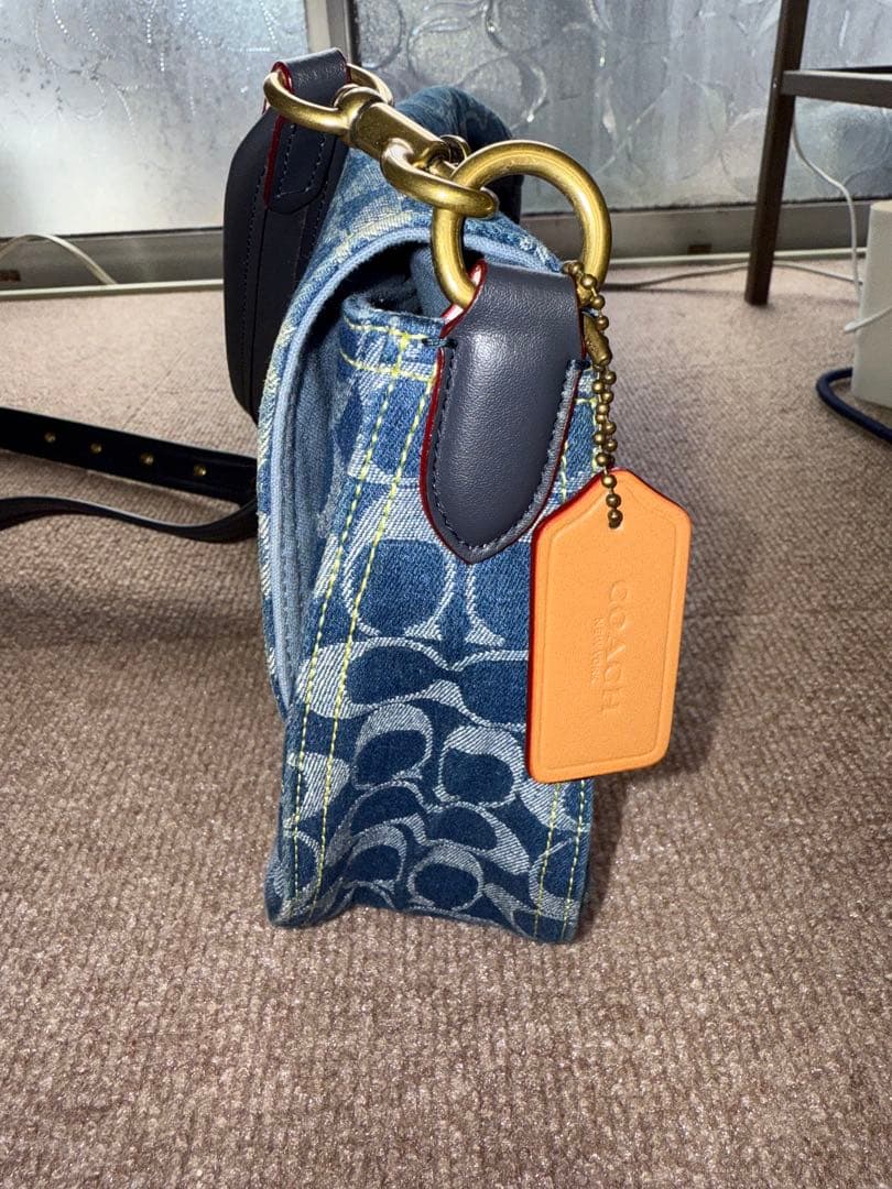 Coach デニムブルー ショルダーバッグ