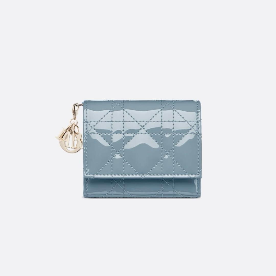 Lady Dior Lotus ウォレット ブルー