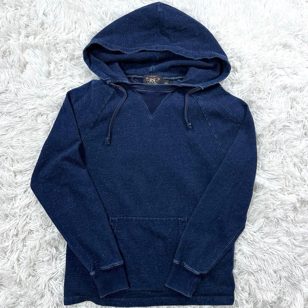 美品✨ラルフローレン RRL インディゴ染め スウェット パーカー プルオン