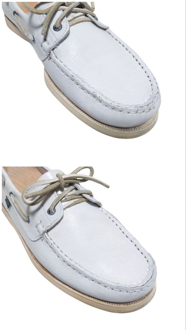 Paraboot パラブーツ デッキシューズ モカシン 白 8.5 レザー