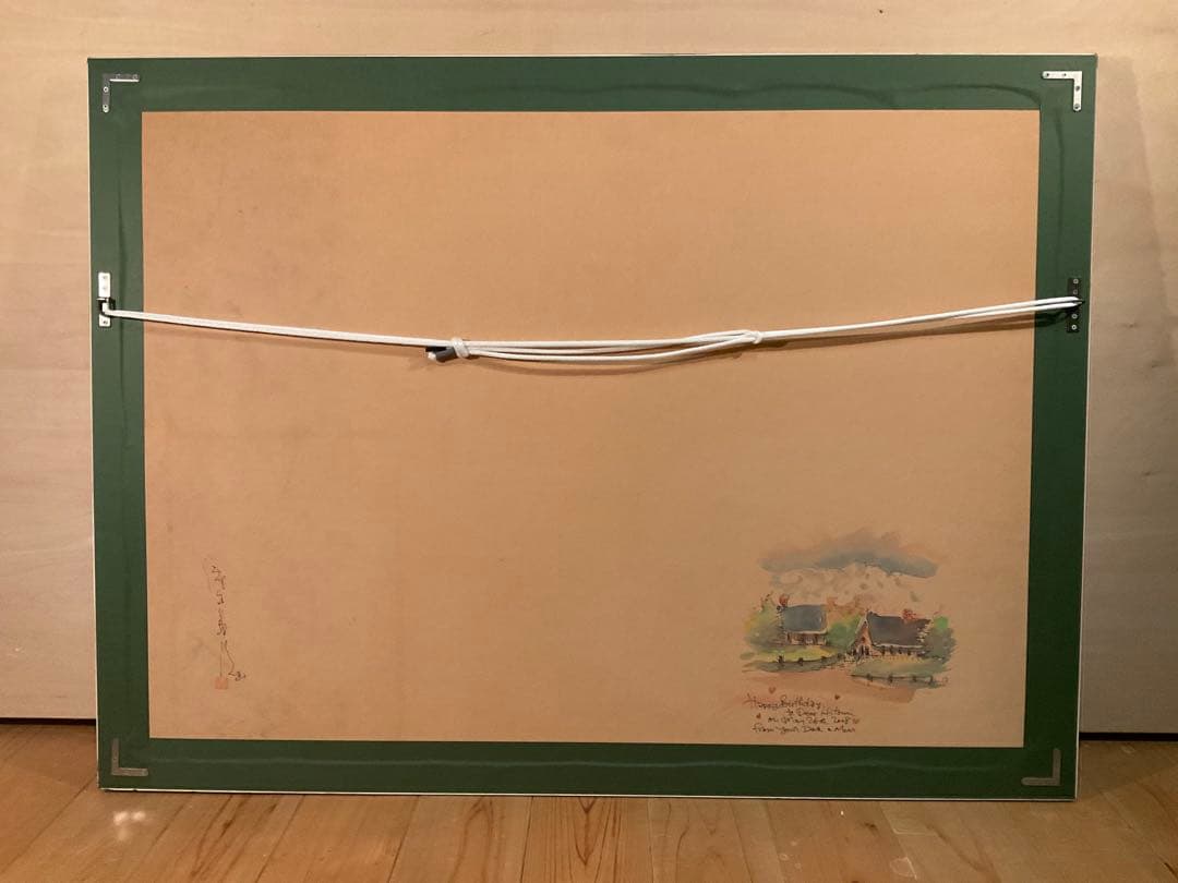 織田義郎　「ノイシュバンシュタイン城」　リトグラフ　直筆サイン・エディション有り