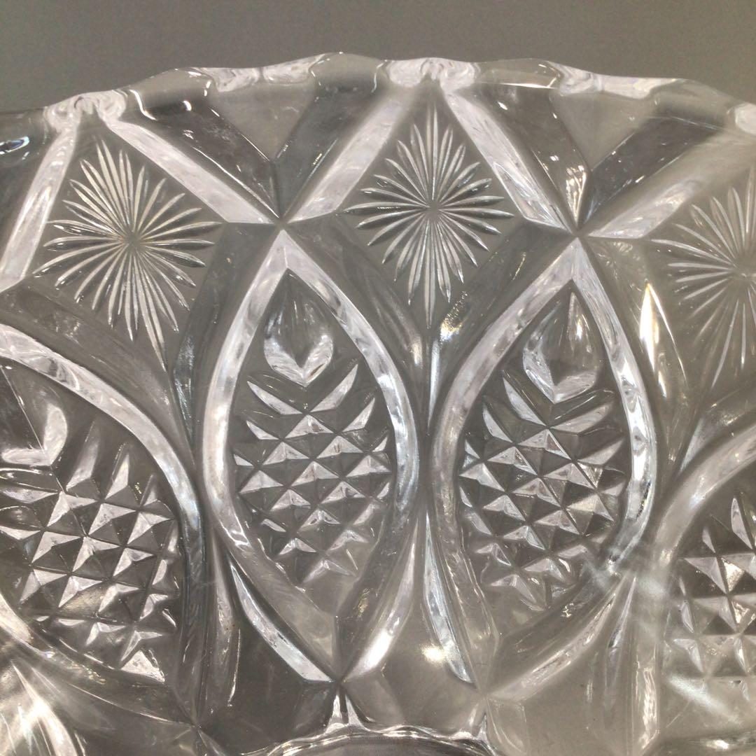 Ｐ４４８　水指　『清昌堂造』『江戸切子』『ガラス水指』『義山鉢』　紙箱　茶道具