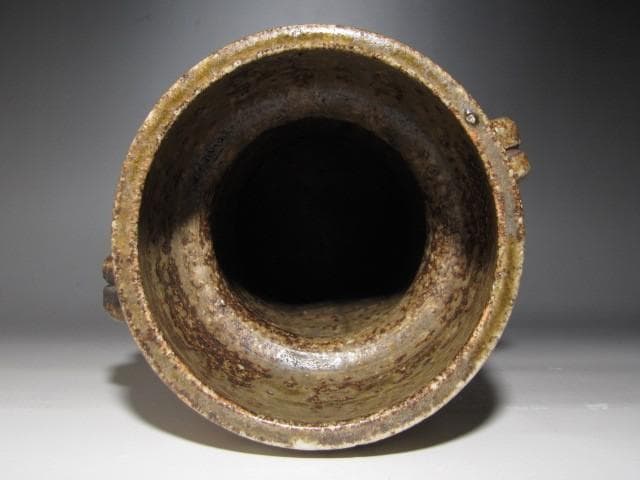 古伊賀花入「苔塔」裏千家鵬雲斎花押・本阿弥常政鑑定書付き☆ｚ898