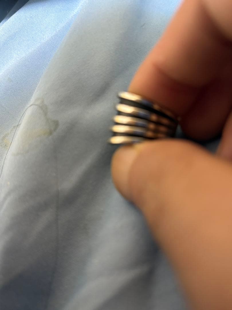 最終値下げTOM HAWK 4ラインシルバーリング　NAVAJOナバホ族　14号