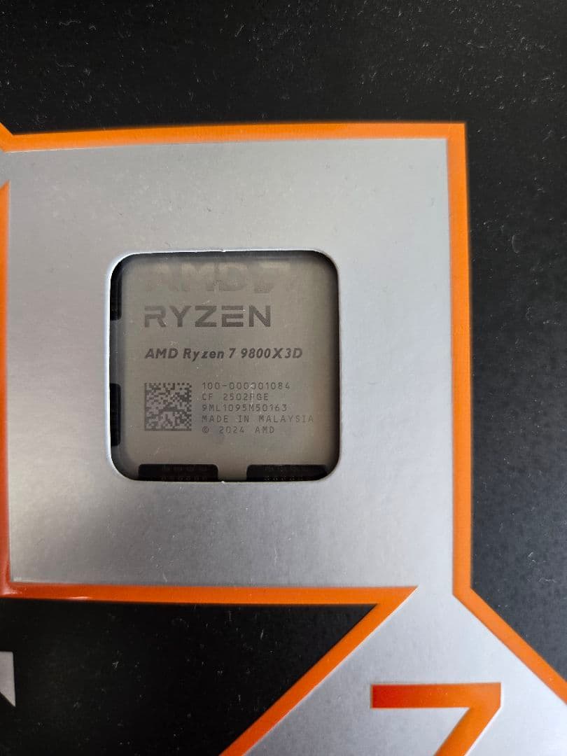 AMD Ryzen 7 9800X3D 9000シリーズ CPU