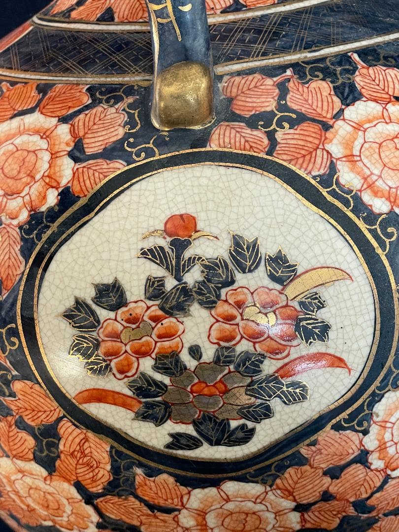 伊万里焼双龍耳大花瓶　高さ約61㎝