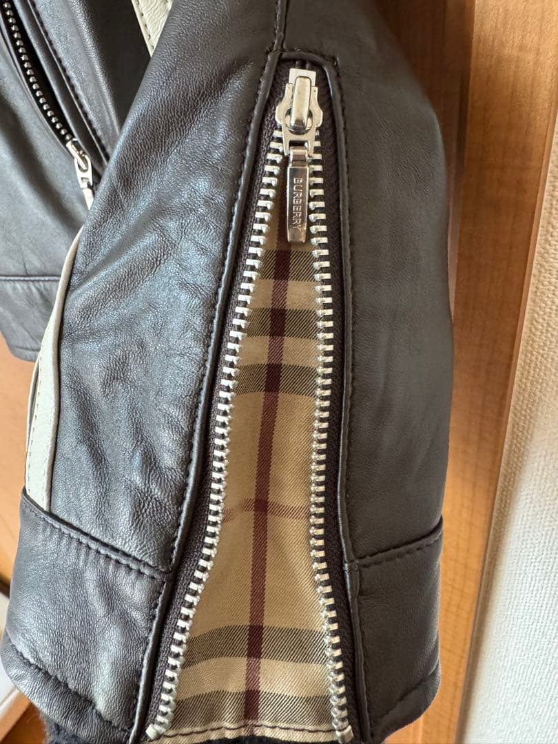 ⭐︎なお姫ちゃん バーバリーブラックレーベル シングルライダースジャケット