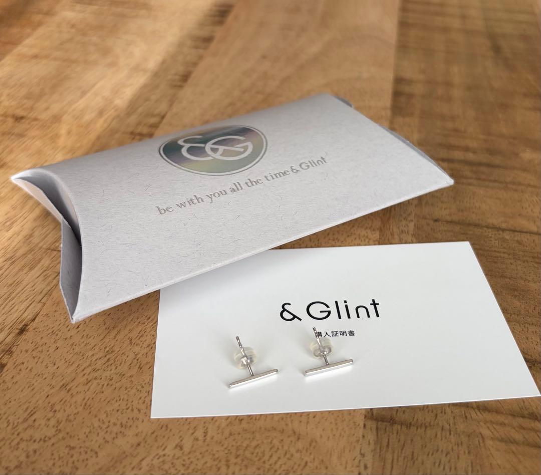 バー ピアス スタッドピアス ホワイトゴールド 18K 保証付き