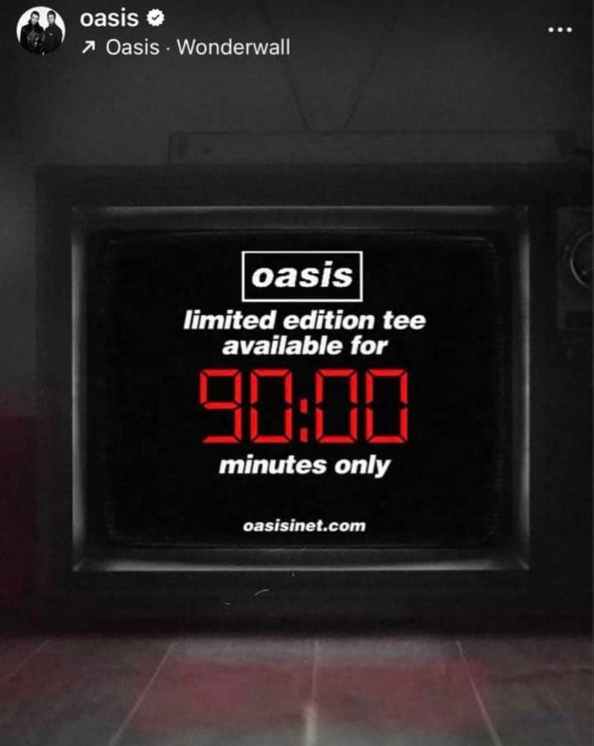 Oasis Wonderwall Silhouette Tシャツ 限定 Lサイズ