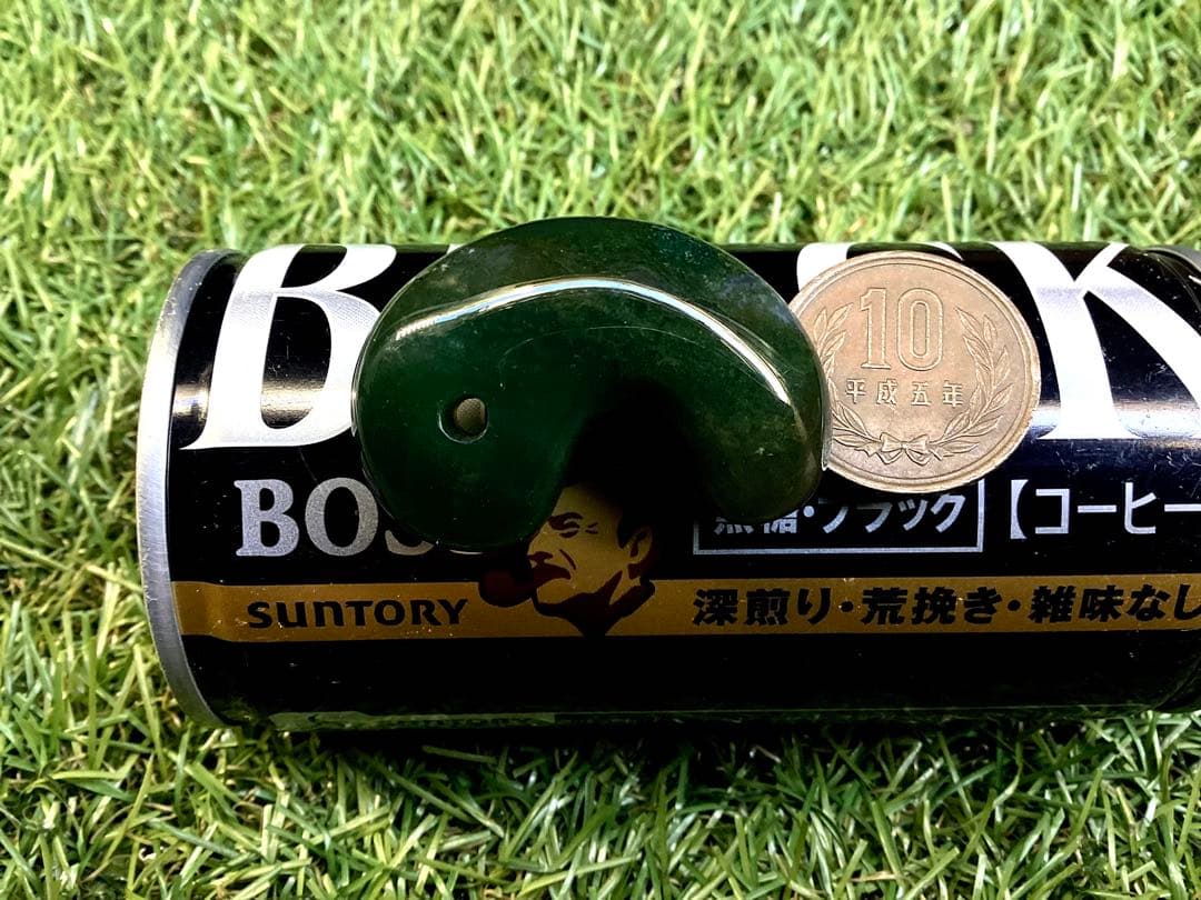 ✳入手無理の1点‼️青緑の碧玉勾玉　出雲石*再結晶線入り*赤線入り　コレクション‼️