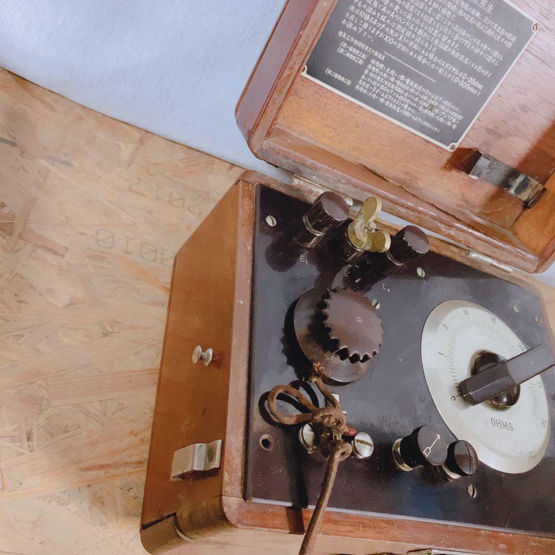 昭和アンティーク★接地抵抗測定器 アーステスター 木箱 現状渡し