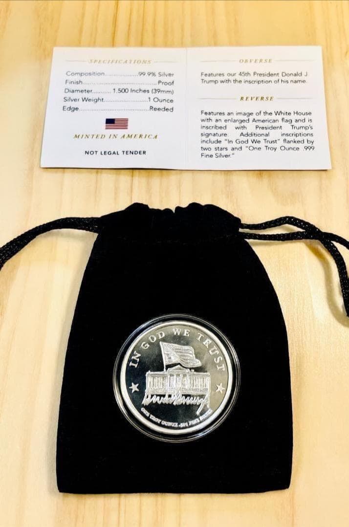 トランプ 純銀 1oz 99.9% 公式 初版 シルバー 記念