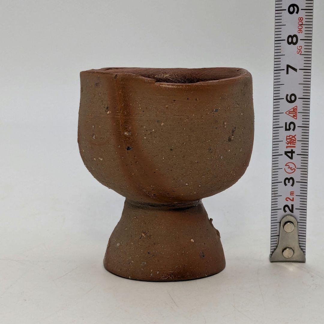 人間国宝 藤原啓 備前焼 馬上杯 共箱共布栞 酒器 食器 酒盃 酒杯 ぐい呑み