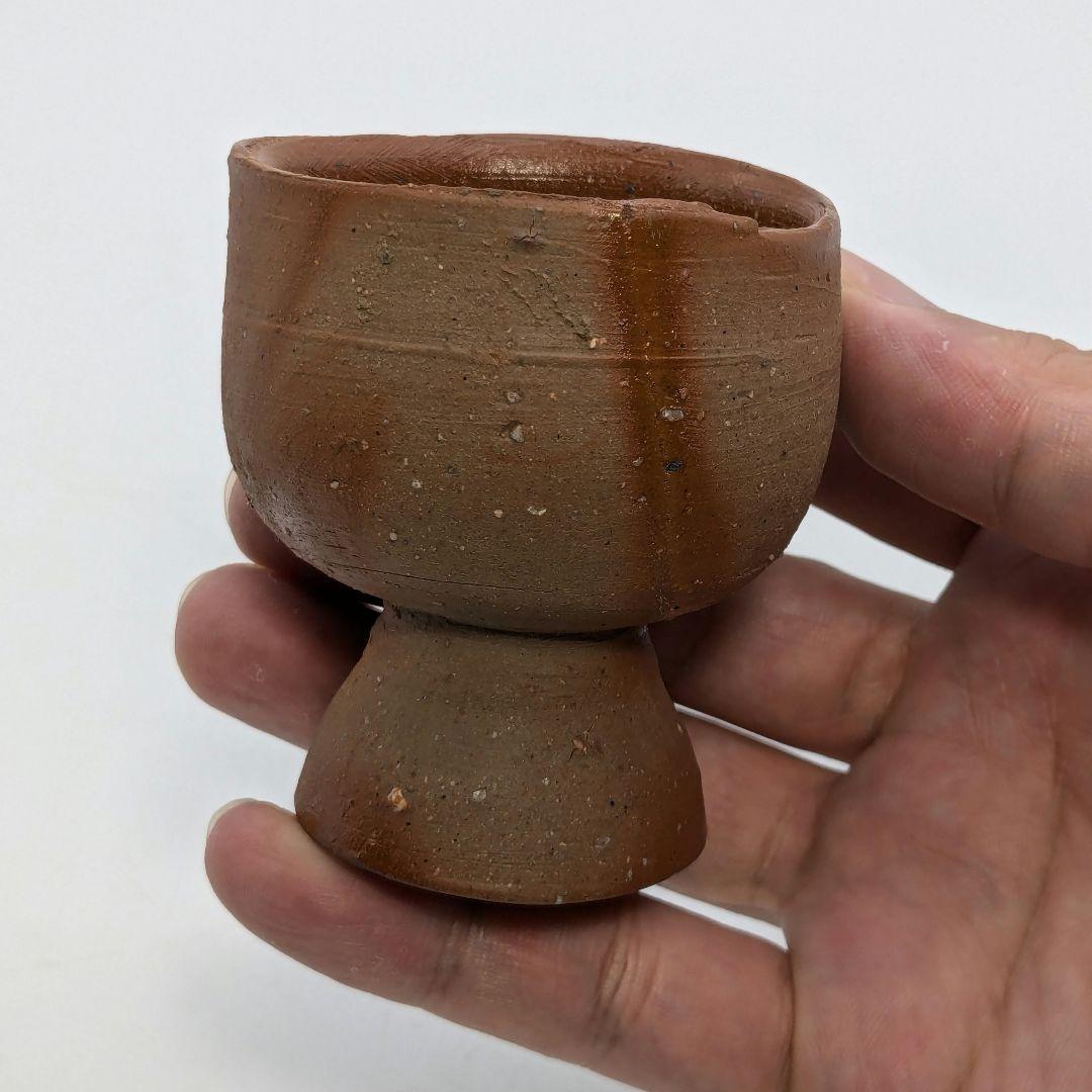人間国宝 藤原啓 備前焼 馬上杯 共箱共布栞 酒器 食器 酒盃 酒杯 ぐい呑み