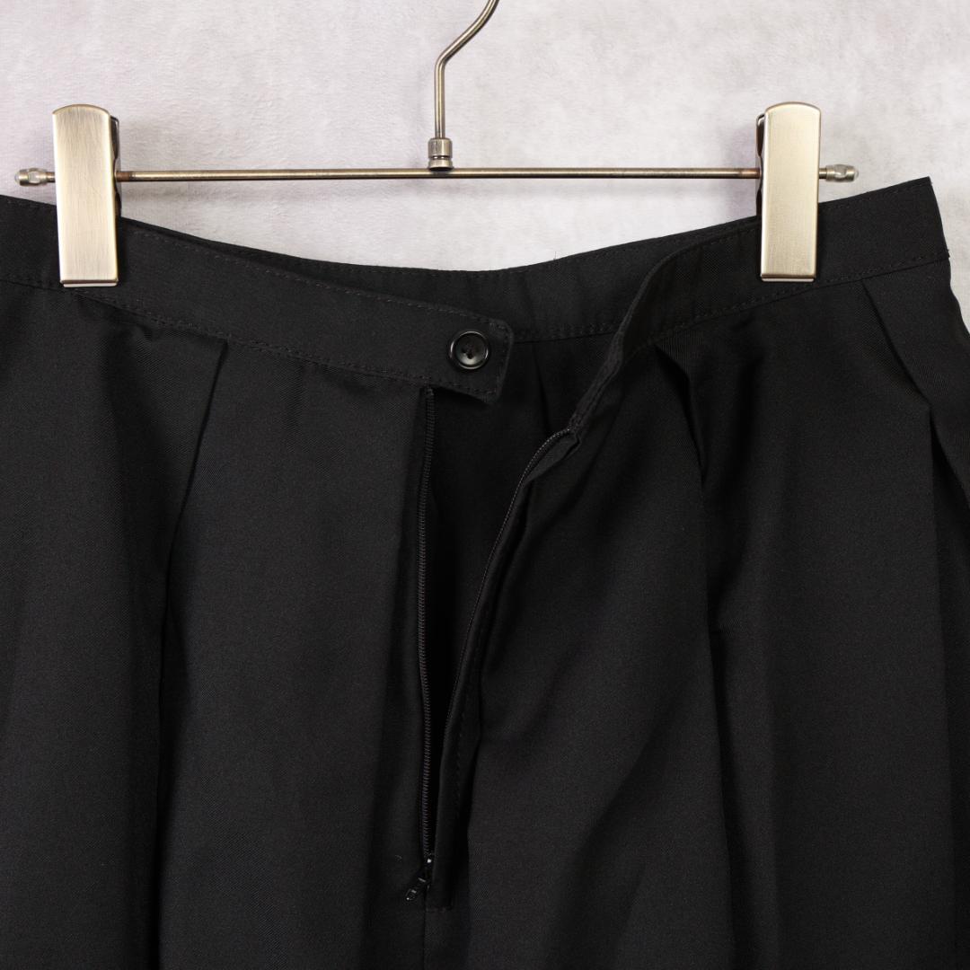 COMME des GARCONS　膝丈タックフレアスカート　ブラック