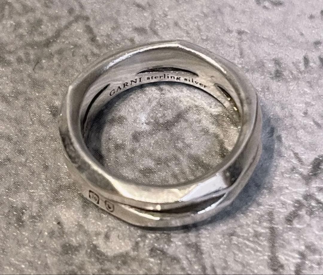 美品 GARNI Crockery Silver Double ring17号