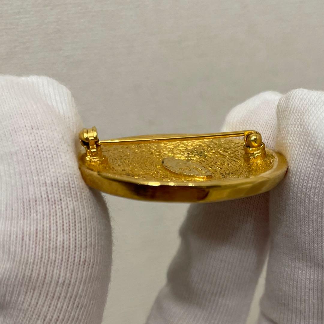 CHANEL シャネル ブローチ ヴィンテージ カンボン ゴールド