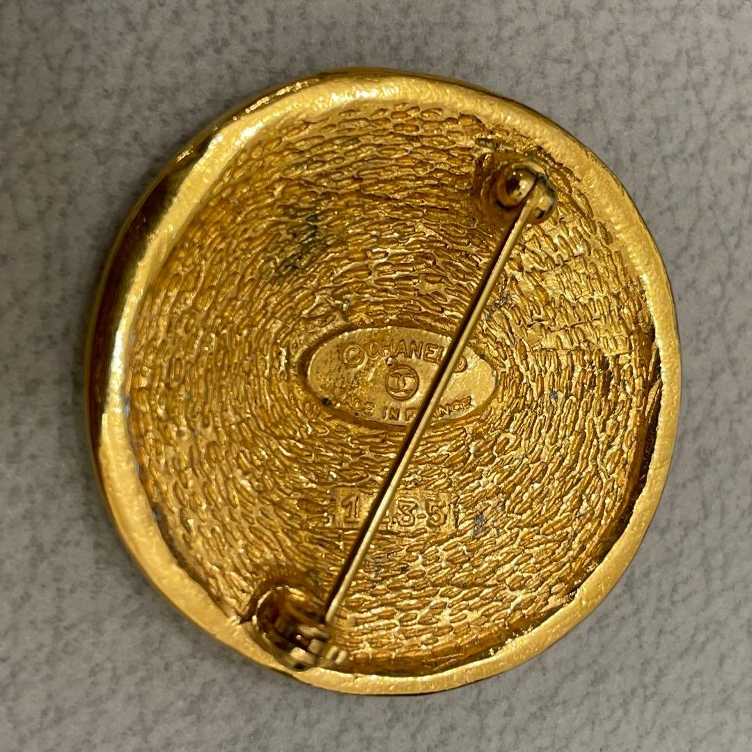 CHANEL シャネル ブローチ ヴィンテージ カンボン ゴールド