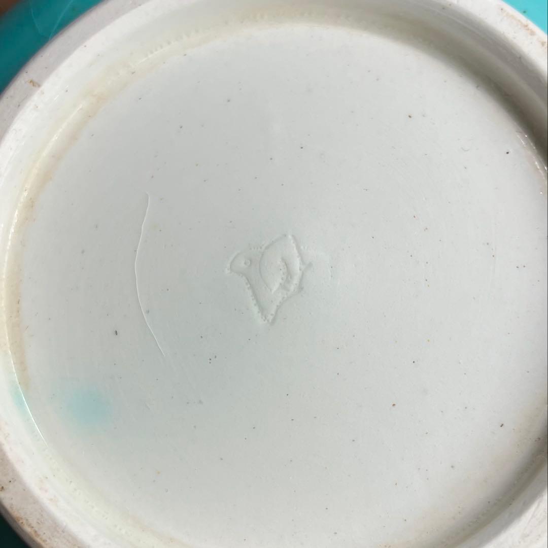 珉平焼　青釉　ティーポット　急須