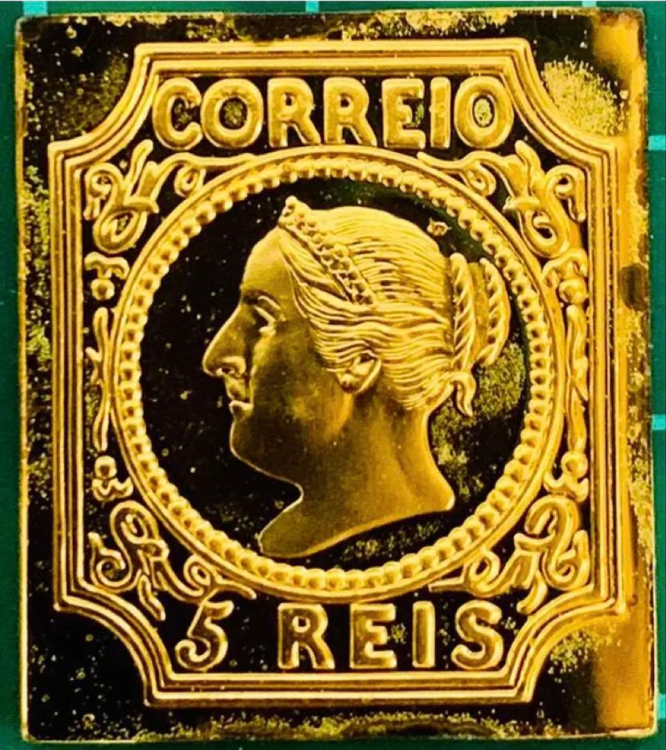 フランクリンミント 切手レプリカ世界の国々の最初の切手 ポルトガル 説明書付1枚