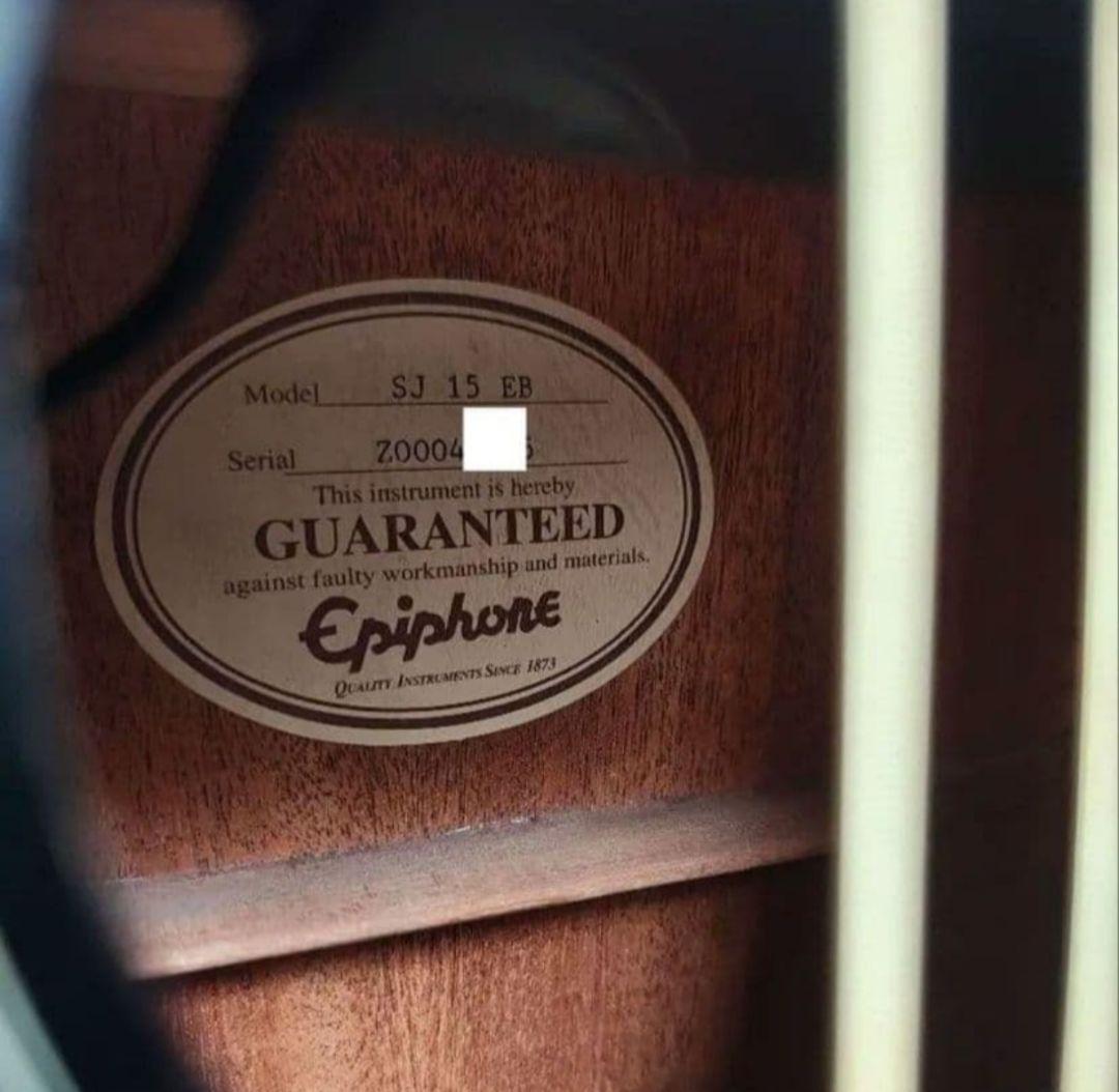 超美品 Epiphone SJ-15 EB ジャンボボディー Wピックアップ