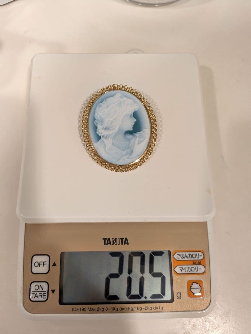 カメオブローチ2wayタイプ K18刻印入 (総重量20.5g)