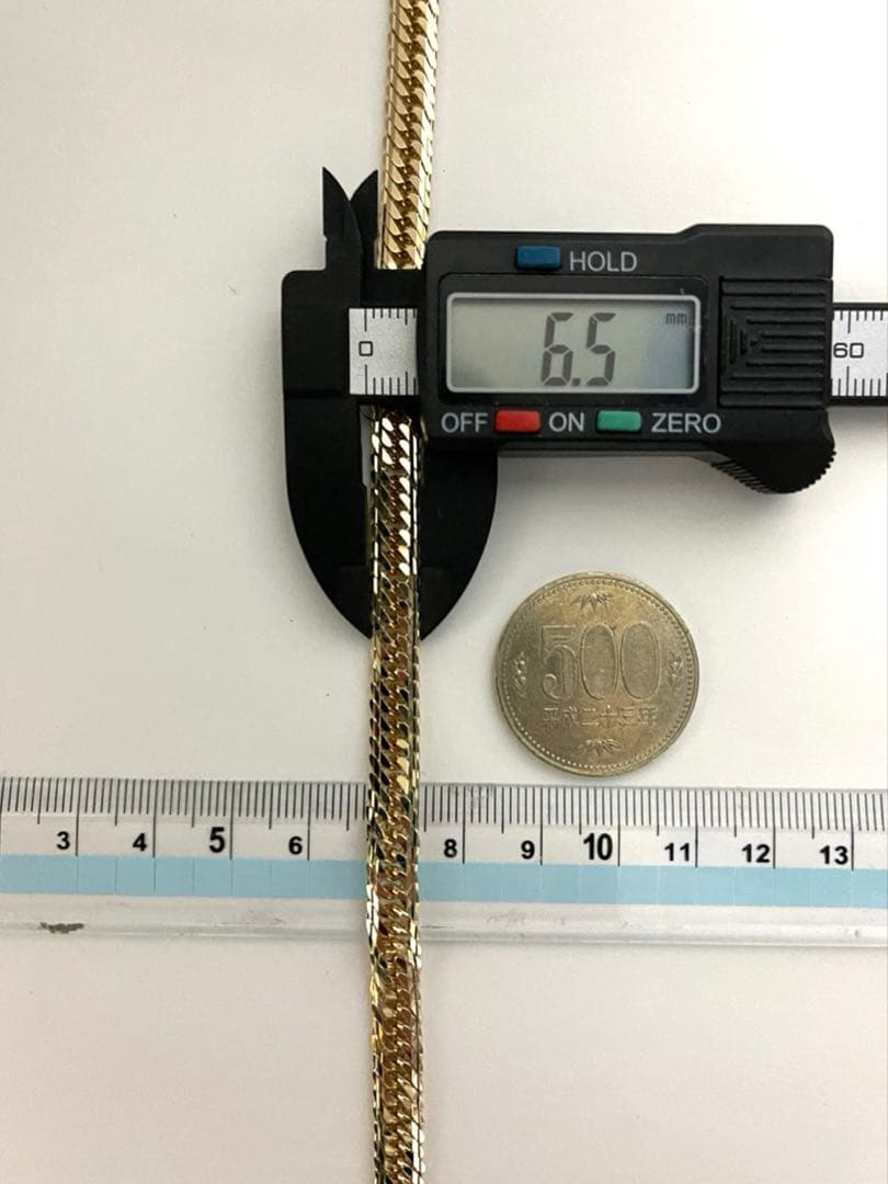 K18喜平アンクレット　16面トリプルカット　約25cm メンズ