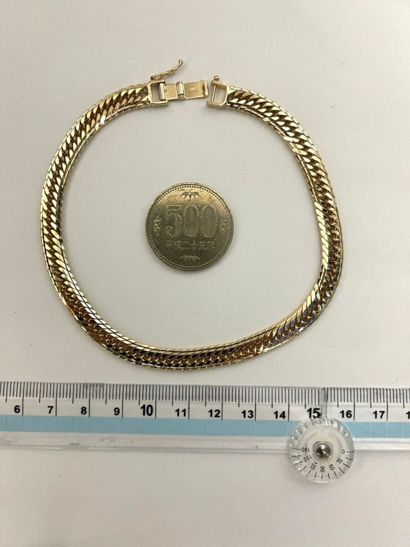 K18喜平アンクレット　16面トリプルカット　約25cm メンズ