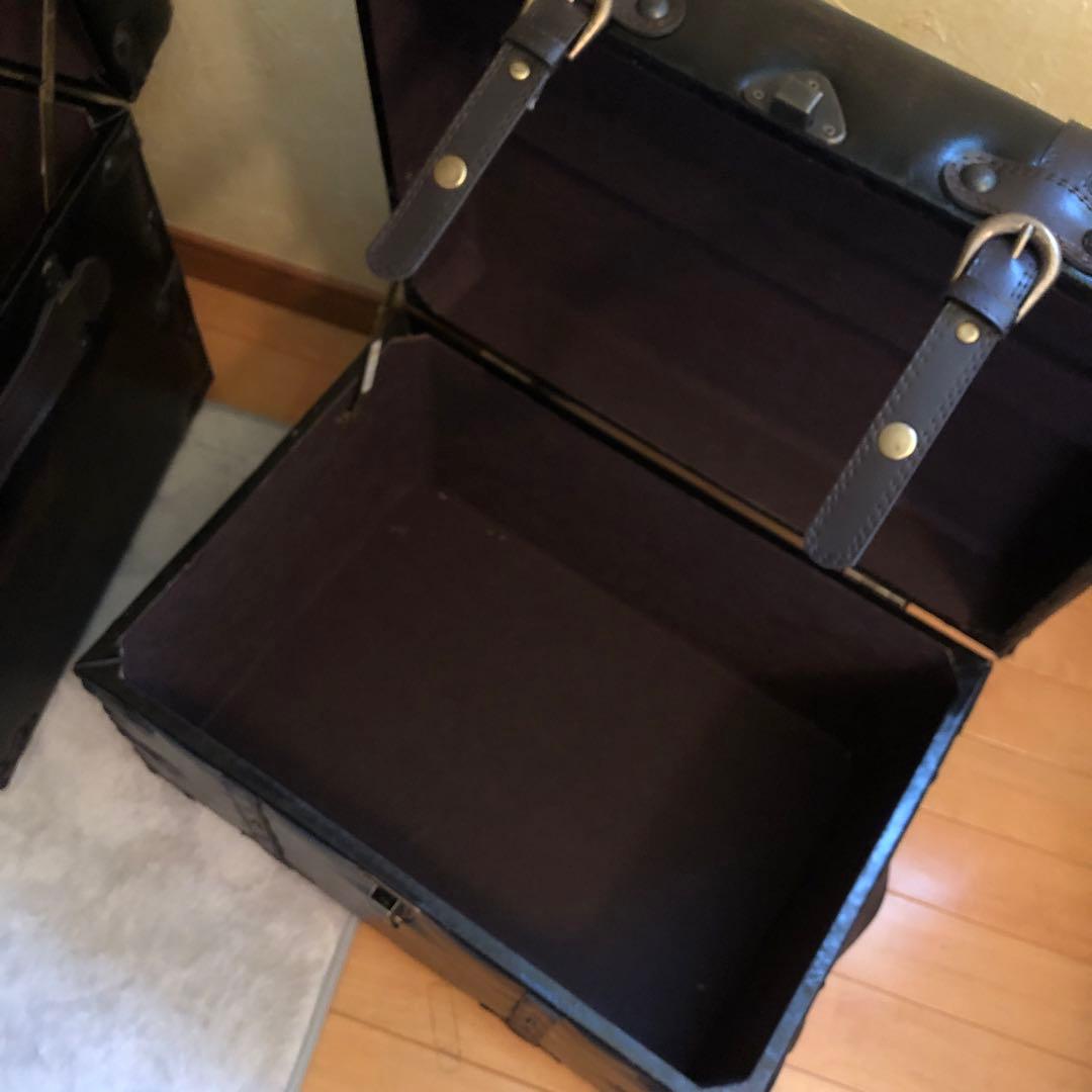 大型アンティーク宝箱スツールセット