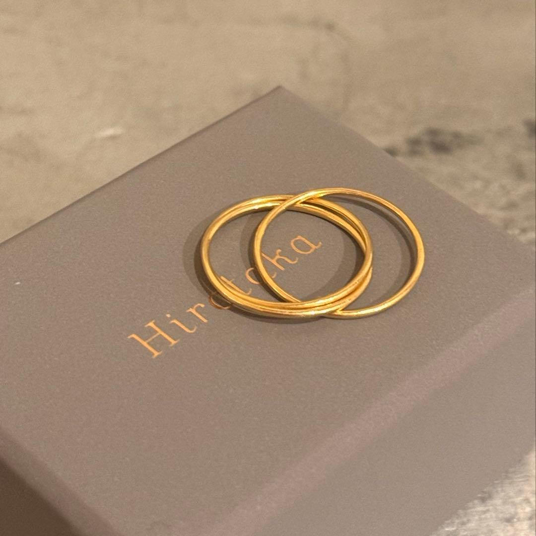 Hirotaka ヒロタカ K18 プロミスリング　3連　9号