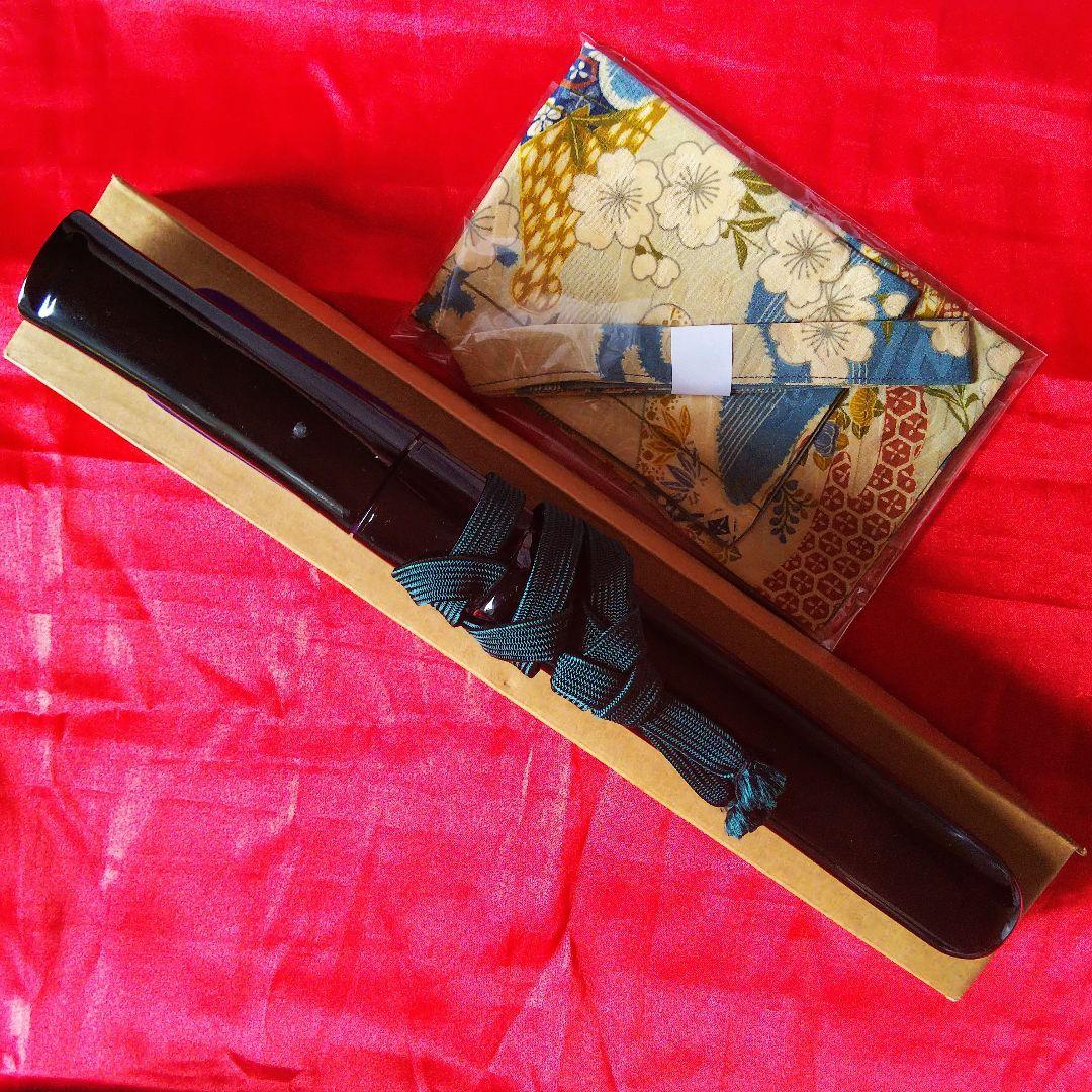 短刀　模造刀　尾形刀剣　黒鞘６寸木製黒塗り未使用保存品　置物■必ず説明見て下さい